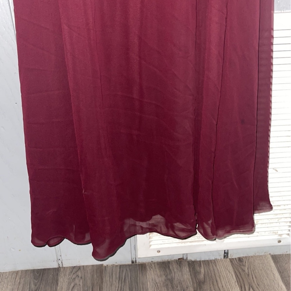 Jules Dress Chiffon Cabernet - Picture 5 of 6